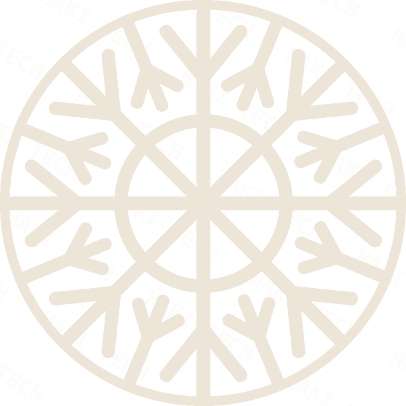 Snowflake Compass laser-cut coaster design