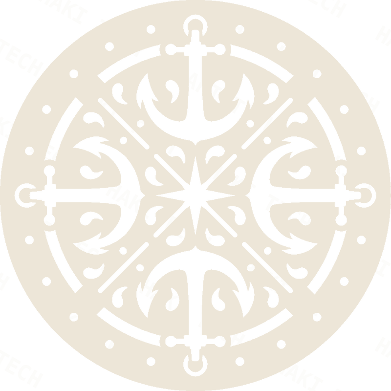Anchor & Compass laser-cut coaster design