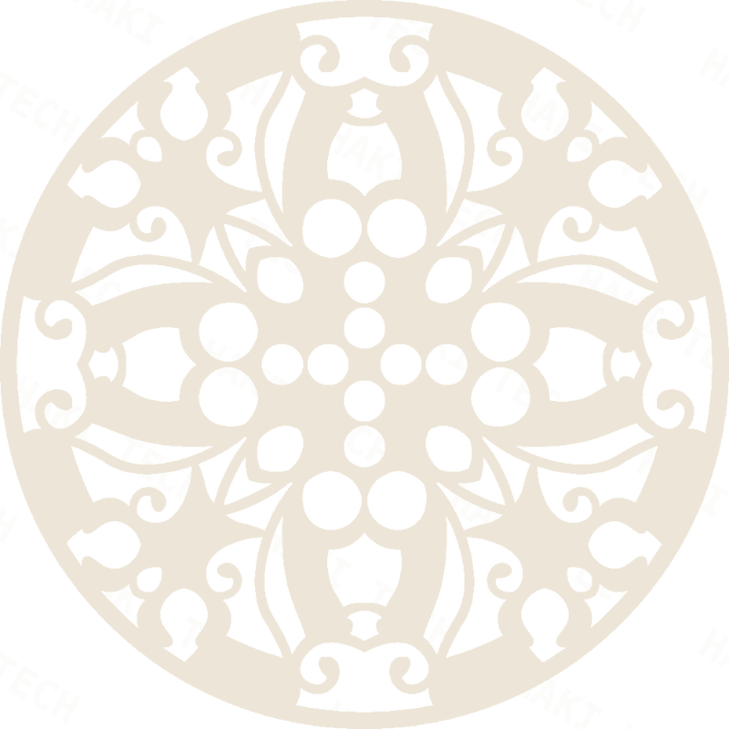Pomegranate Bloom laser-cut coaster design