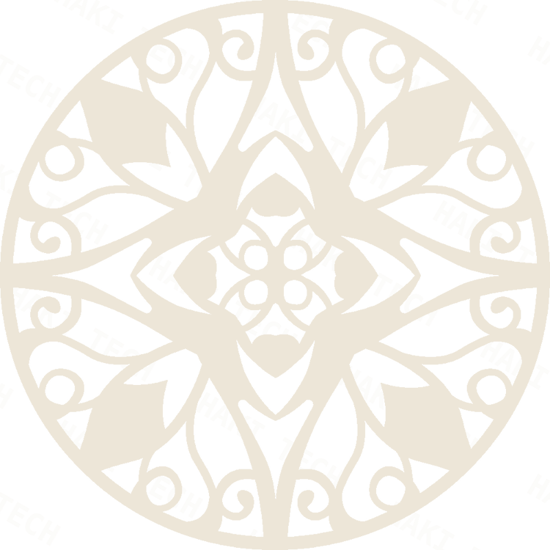Tulip Arabesque laser-cut coaster design