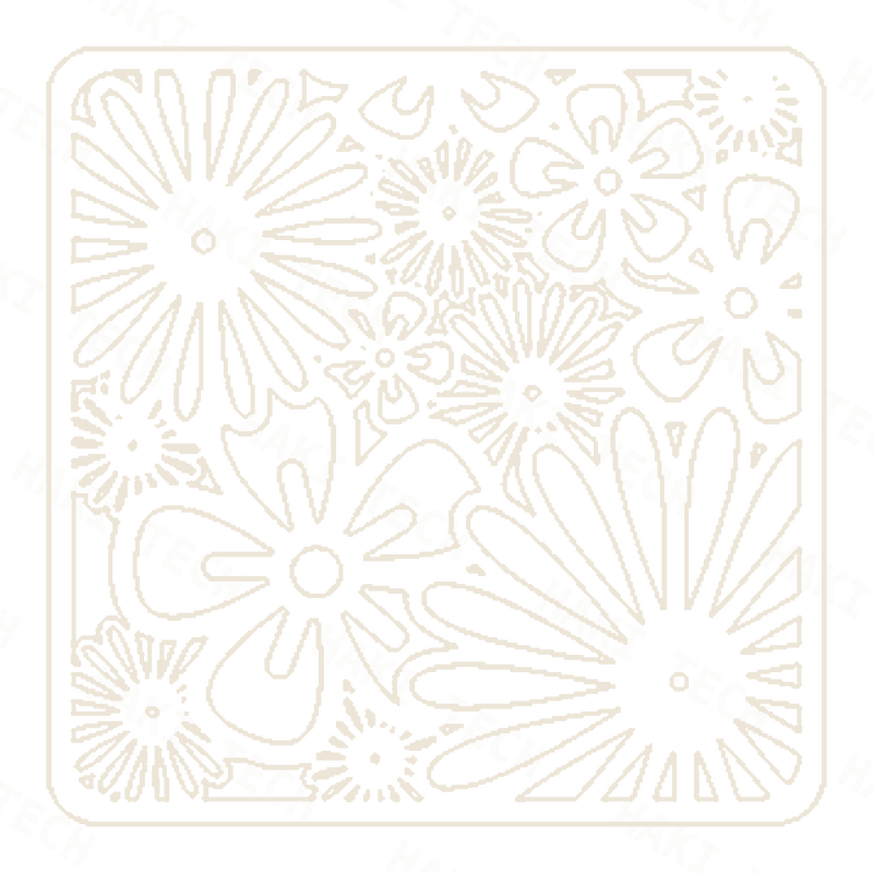 Daisy Field laser-cut coaster design