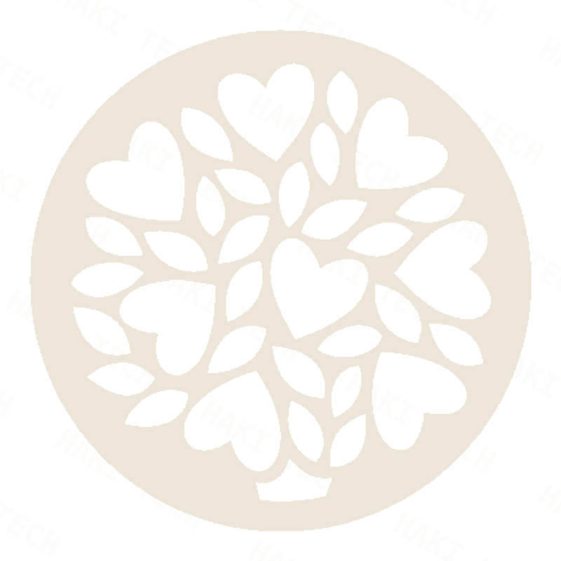 Heart Tree laser-cut coaster design